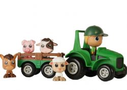 FLEK - TRACTEUR AVEC ANIMAUX ET FIGURINE CHARLIE